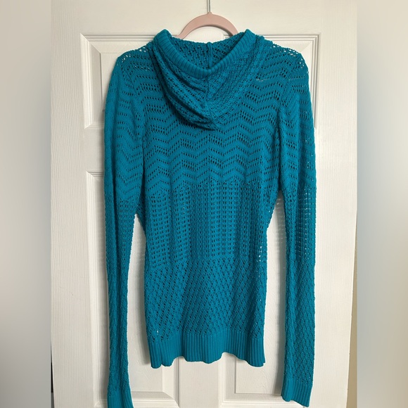 Athleta Teal Lightweight Knit Zipper Cardigan - Picture 2 of 3